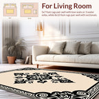 Ornate Black Floral Motif Rug