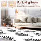 Tropical Leaf Outline Pattern Rug