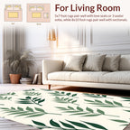 Green Leaf Botanical Pattern Rug