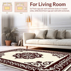 Classic Detailed Floral Border Design Rug
