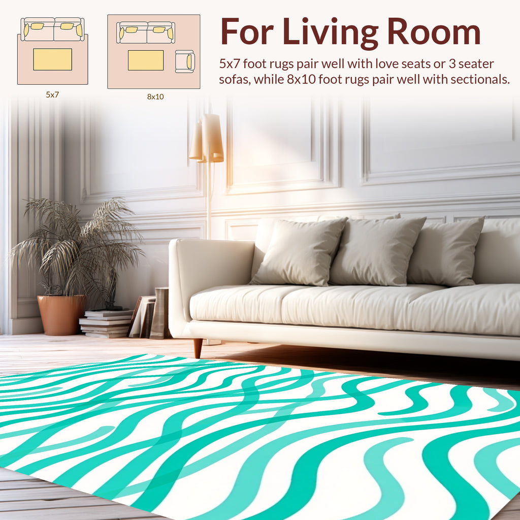 Ocean Wave Pattern Rug