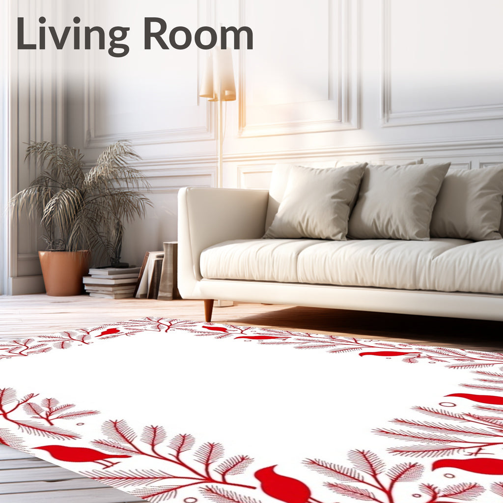 Red Bird Branch Border Rug