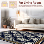 Classic Damask Floral Ornate Rug