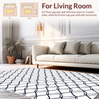 Interlocking Net Pattern Design Rug