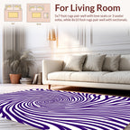 Vortex Swirl Purple Stripe Pattern Rug