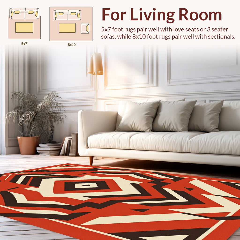 Bold Geometric Abstract Pattern Rug