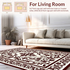 Ornate Vine Scrollwork Motif Rug
