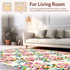 Artistic Blooming Floral Pattern Rug