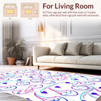 Whimsical Cherries with Heart Pattern Rug