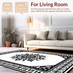 Ornate Floral Mandala Pattern Rug