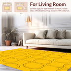 Sun Yellow Bubbly Pattern Rug