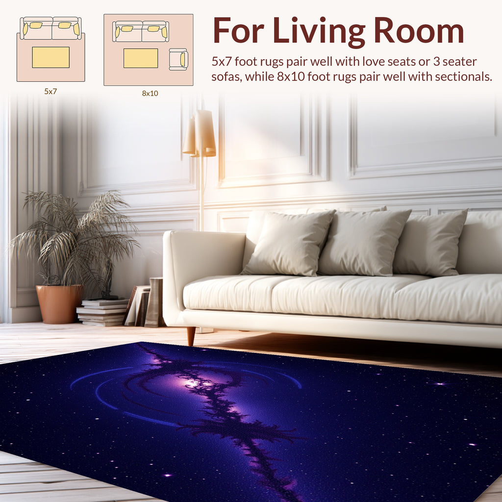 Cosmic Nebula Fractal Pattern Rug
