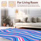 Vibrant Wavy Stripe Pattern Rug