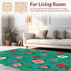 Whimsical Floral Pattern Rug