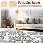 Ornate Damask Traditional Pattern Rug