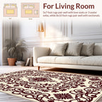 Ornate Floral Scrolling Vine Pattern Rug