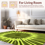 Radial Green Geometric Burst Rug