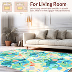 Abstract Ocean Shapes Pattern Rug