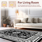 Intricate Scrollwork Floral Border Design Rug