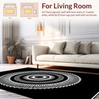 Concentric Circular Geometric Pattern Rug