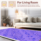 Abstract Swirling Floral Pattern Rug