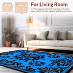 Bold Floral Medallion Pattern Rug