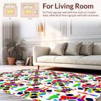 Vibrant Geometric Pattern Kaleidoscope Rug