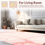 Soft Pink Veined Watercolor Texture Rug