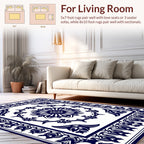 Classic Circle Floral Tile Pattern Rug