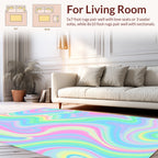 Pastel Swirl Marble Pattern Rug