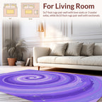 Purple Swirl Glitter Pattern Rug