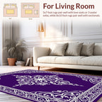 Intricate Paisley Floral Border Design Rug