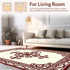 Ornate Central Floral Border Design Rug