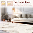 Elegant Feather Swirl Pattern Rug