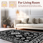 Elegant Floral Scrollwork Pattern Rug