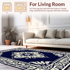 Ornate Floral Symmetry Design Rug