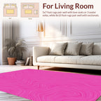 Pink Organic Line Pattern Rug
