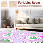 Floral And Leaf Patterned Rug