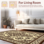 Classic Floral Damask Scrollwork Pattern Rug