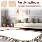Ornate Floral Border Design Rug