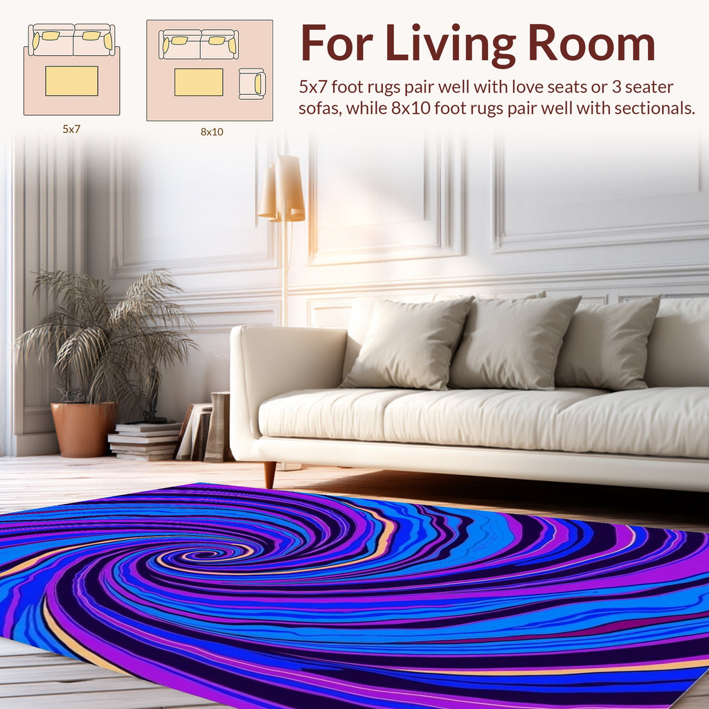 Vibrant Swirl Abstract Pattern Rug