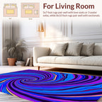 Vibrant Swirl Abstract Pattern Rug