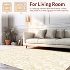 Natural Leaf Swirls Pattern Rug