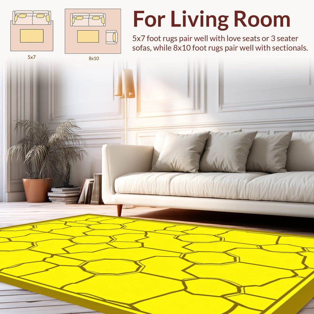 Bright Geometric Octagon Pattern Rug