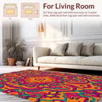 Vibrant Boho Kaleidoscope Pattern Rug