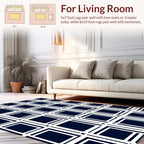 Bold Abstract Grid Pattern Rug