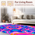 Vibrant Psychedelic Swirl Pattern Rug