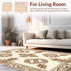 Ornate Floral Scrollwork Design Rug