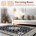 Elegant Floral Scrollwork Border Design Rug