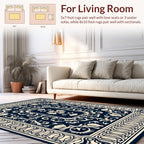 Elegant Floral Motif Classic Medallion Rug
